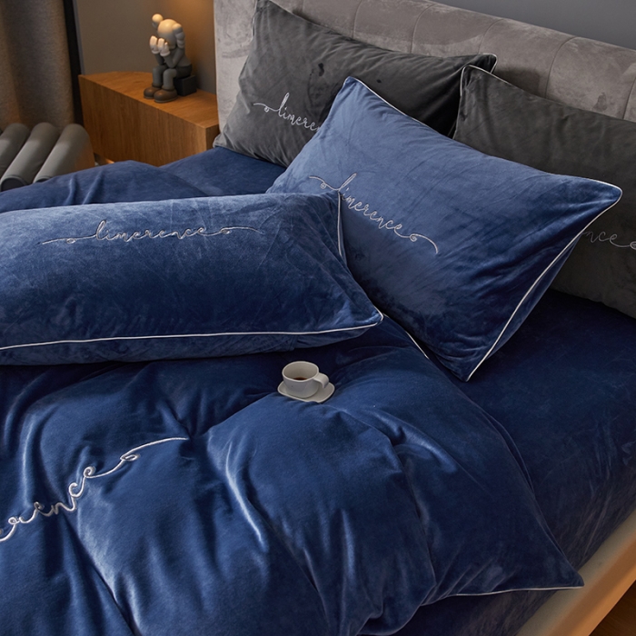 91家纺网 家纺一手货源 找家纺 瑞驰家纺 2023新款A类婴儿绒加厚保暖四件套 宾利兰