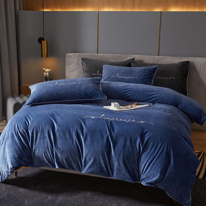 91家纺网 家纺一手货源 找家纺 瑞驰家纺 2023新款A类婴儿绒加厚保暖四件套 宾利兰