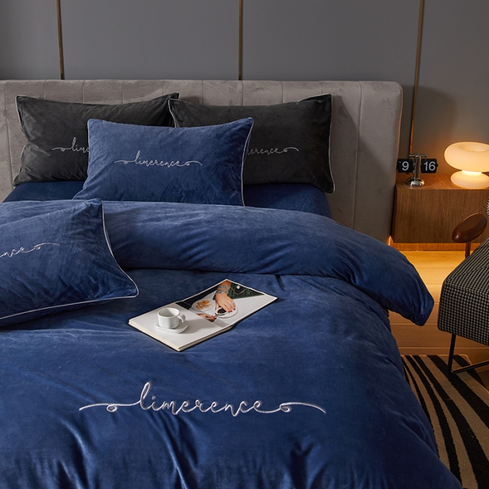 91家纺网 家纺一手货源 找家纺 瑞驰家纺 2023新款A类婴儿绒加厚保暖四件套 宾利兰