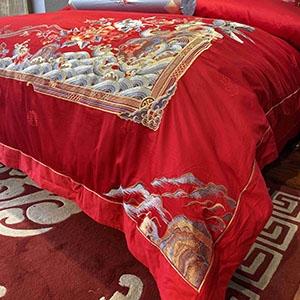 91家纺网 家纺一手货源 找家纺 （总）爱情故事 2024新款婚庆秋冬100支系列