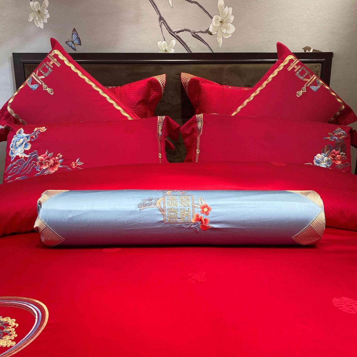 91家纺网 家纺一手货源 找家纺 （总）爱情故事 2024新款婚庆秋冬100支系列