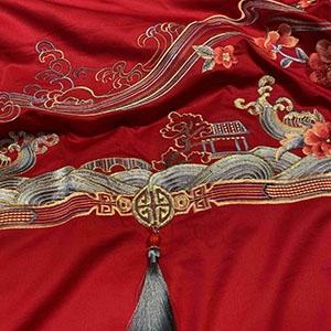 91家纺网 家纺一手货源 找家纺 （总）爱情故事 2024新款婚庆秋冬100支系列