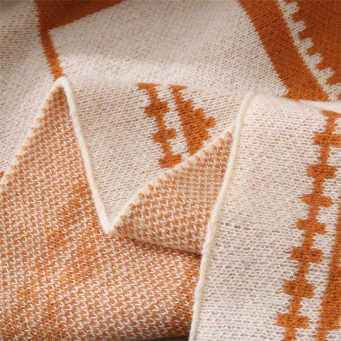 91家纺网 家纺一手货源 找家纺 肖恩 2025新款九宫格鹿毛绒针织毯毛毯 九宫格焦糖