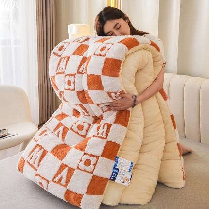 91家纺网 家纺一手货源 找家纺 （总）悦然 2024新款舒棉绒大提花牛奶绒冬被子被芯保暖加厚