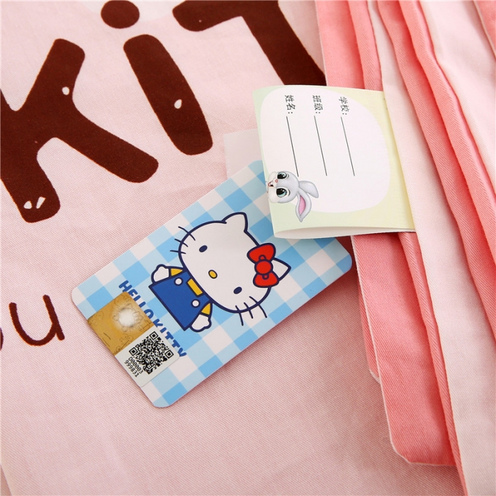 91家纺网 家纺一手货源 找家纺 孩子王 2023新款三丽鸥正版授权KT猫全棉学生大版卡通幼儿园多件套 伙伴KT