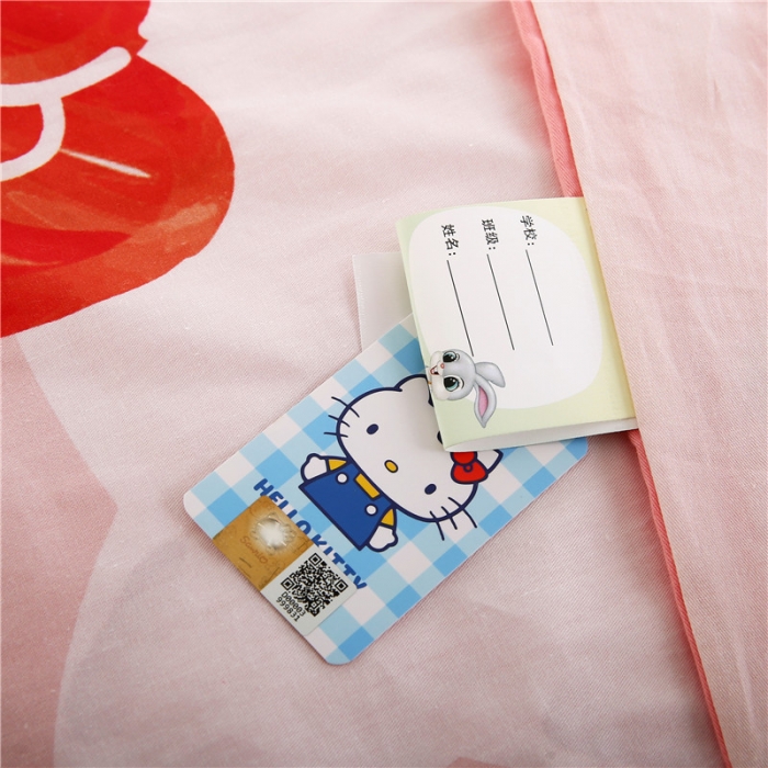 91家纺网 家纺一手货源 找家纺 孩子王 2023新款三丽鸥正版授权KT猫全棉学生大版卡通幼儿园多件套 礼物KT