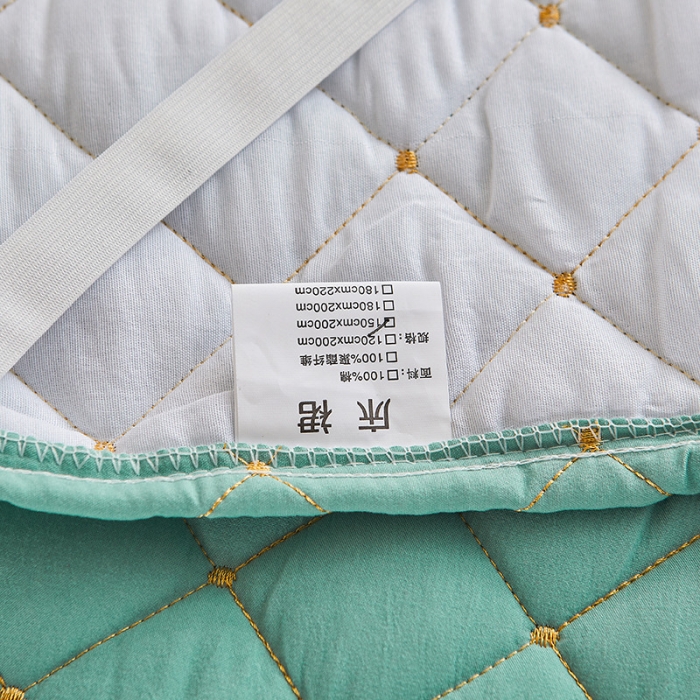 91家纺网 家纺一手货源 找家纺 屹成 2024新款水洗棉蕾丝四季款床笠床裙单品套件-床头罩 橄榄绿