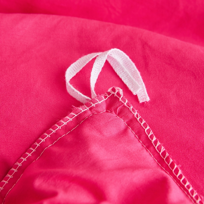 91家纺网 家纺一手货源 找家纺 屹成 2024新款水洗棉蕾丝四季款床笠床裙单品套件-床头罩 玫红