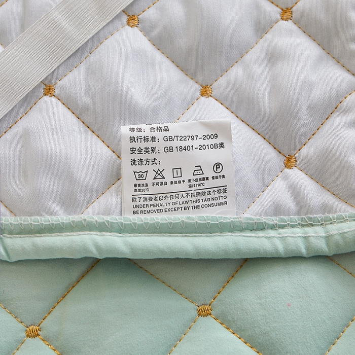 91家纺网 家纺一手货源 找家纺 屹成 2024新款水洗棉蕾丝四季款床笠床裙单品套件-床头罩 水绿