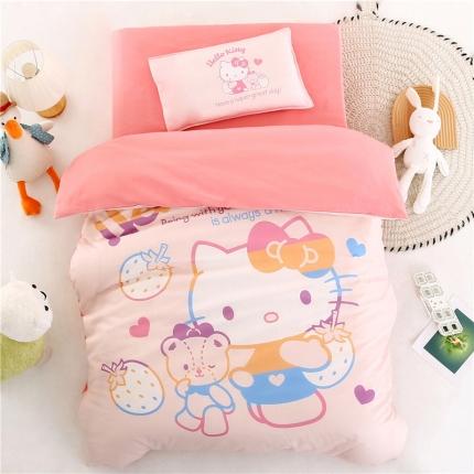 孩子王 2023新款三丽鸥正版授权KT猫全棉学生大版卡通幼儿园多件套 炫彩KT