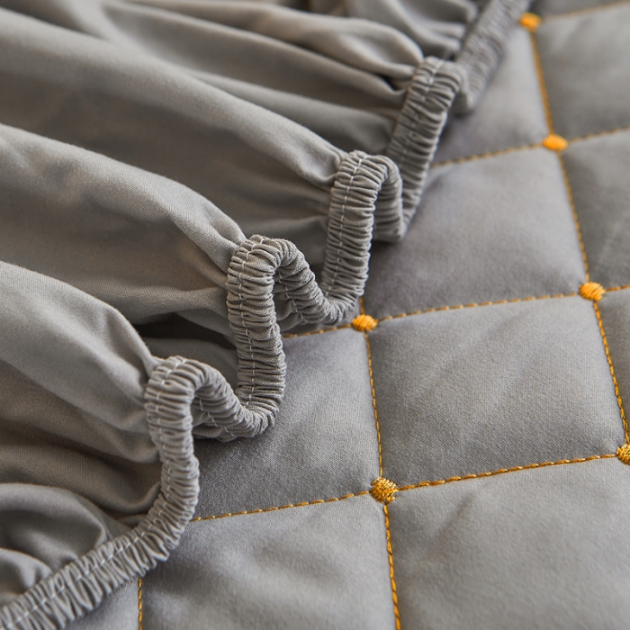 91家纺网 家纺一手货源 找家纺 （总）屹成 2024新款水洗棉蕾丝四季款床笠床裙单品套件-床笠三件套