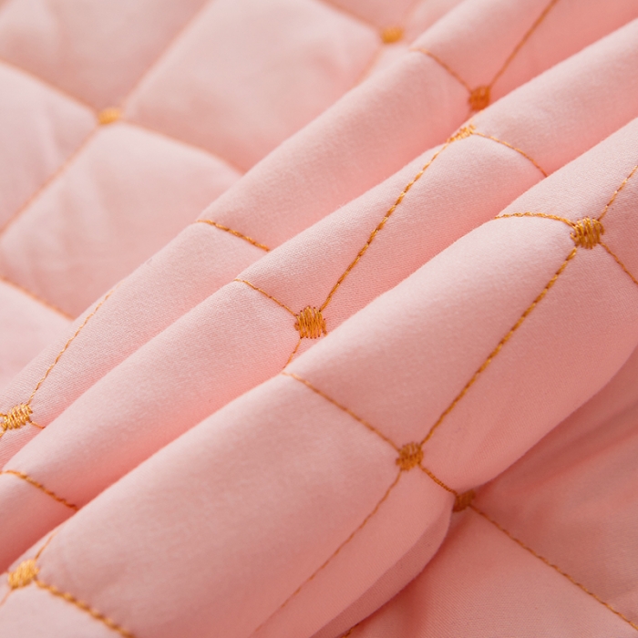 91家纺网 家纺一手货源 找家纺 屹成 2024新款水洗棉蕾丝四季款床笠床裙单品套件-床笠三件套 粉玉