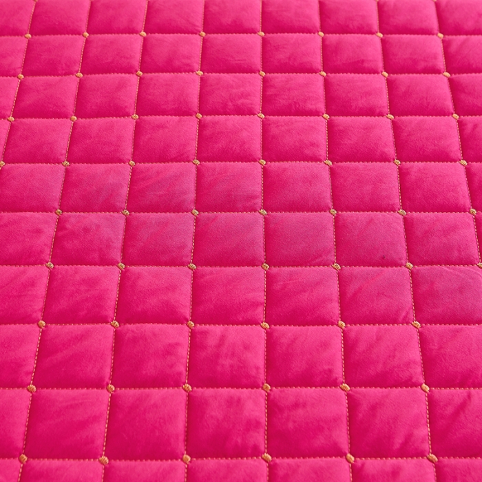 91家纺网 家纺一手货源 找家纺 屹成 2024新款水洗棉蕾丝四季款床笠床裙单品套件-床笠三件套 玫红