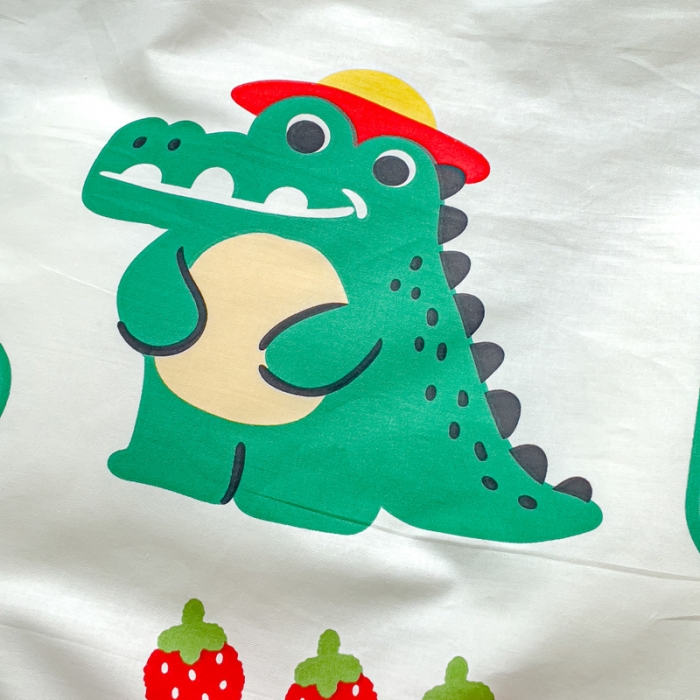 91家纺网 家纺一手货源 找家纺 金鑫汇 2022新款喷气全棉被套小鳄鱼日记