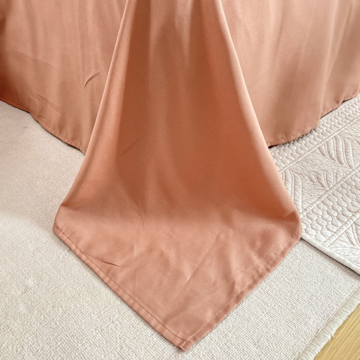 91家纺网 家纺一手货源 找家纺 红日子 2024新款水洗棉麻双层纱四件套 秋月春花