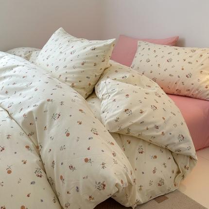 91家纺网 家纺一手货源 找家纺 捌月新款13372全棉田园风印花四件套小红书同款四件套直播新品 芬得拉
