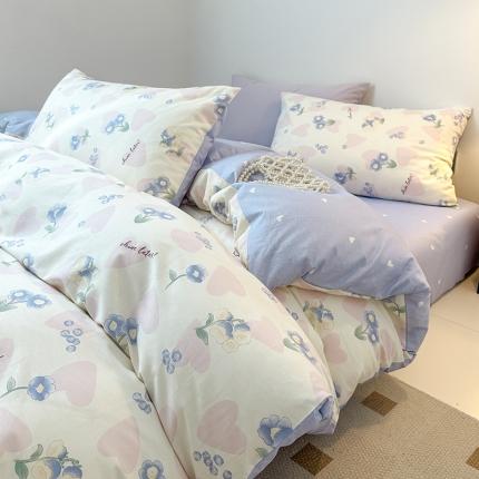 91家纺网 家纺一手货源 找家纺 捌月新款13372全棉田园风印花四件套小红书同款四件套直播新品 心梦