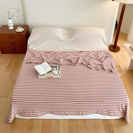 91家纺网 家纺一手货源 找家纺 华超针织 2023新款A类针织棉旅行睡袋 棕红中条