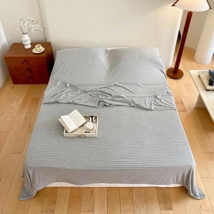 华超针织 2023新款A类针织棉旅行睡袋 麻灰细条