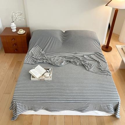 华超针织 2023新款A类针织棉旅行睡袋 雅灰中条