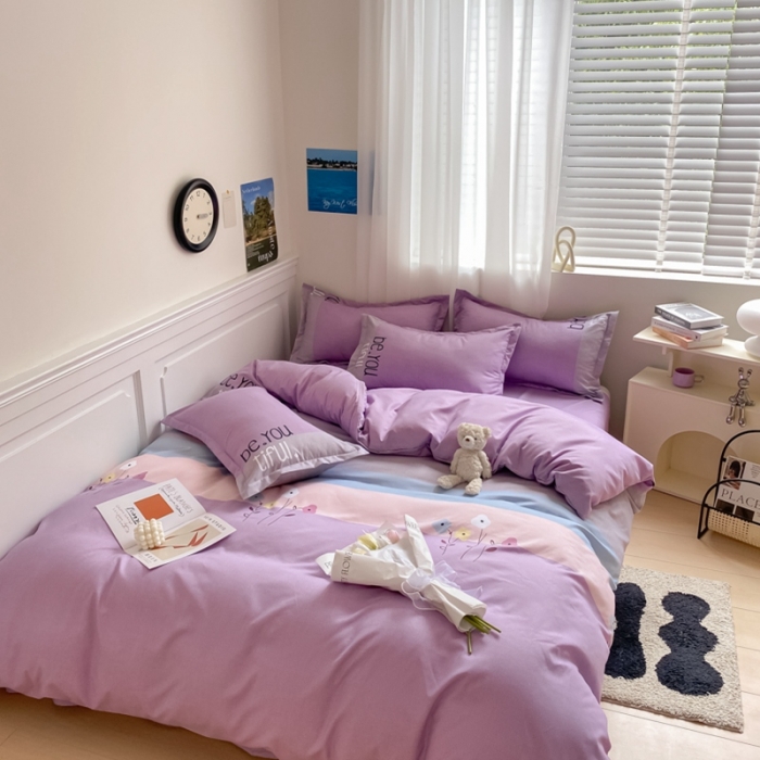 91家纺网 家纺一手货源 找家纺 宇淳国际 2023新款加厚植物羊绒四件套 芳华