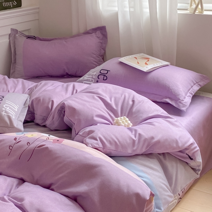 91家纺网 家纺一手货源 找家纺 宇淳国际 2023新款加厚植物羊绒四件套 芳华