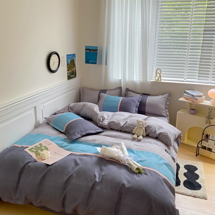 91家纺网 家纺一手货源 找家纺 宇淳国际 2023新款加厚植物羊绒四件套 风情摩卡