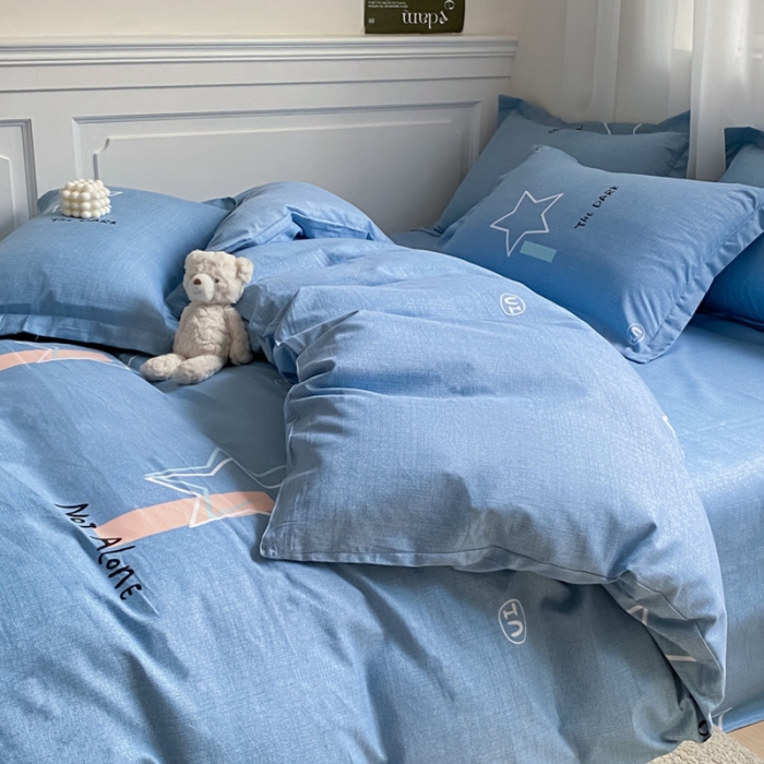 91家纺网 家纺一手货源 找家纺 宇淳国际 2023新款加厚植物羊绒四件套 星空漫步