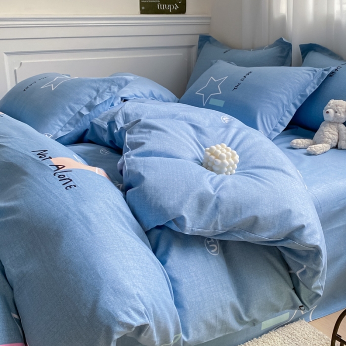 91家纺网 家纺一手货源 找家纺 宇淳国际 2023新款加厚植物羊绒四件套 星空漫步