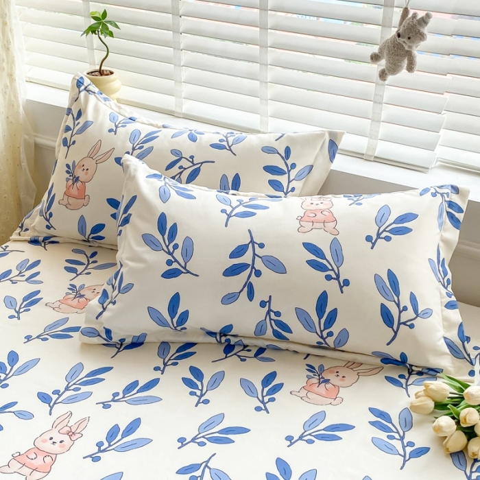 91家纺网 家纺一手货源 找家纺 宇淳国际 2023新款加厚植物羊绒四件套 小粉兔