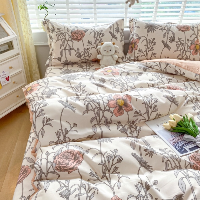 91家纺网 家纺一手货源 找家纺 宇淳国际 2023新款加厚植物羊绒四件套 粉玉奇缘