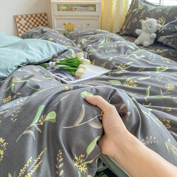 91家纺网 家纺一手货源 找家纺 宇淳国际 2023新款加厚植物羊绒四件套 安娜恋曲