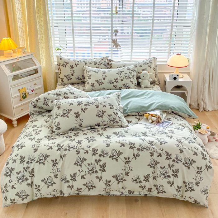 91家纺网 家纺一手货源 找家纺 宇淳国际 2023新款加厚植物羊绒四件套 芬香漫语