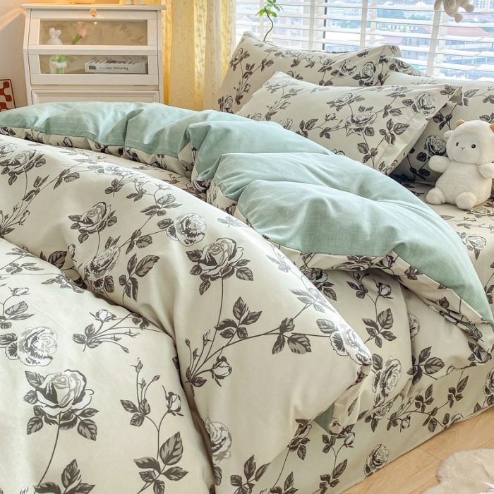 91家纺网 家纺一手货源 找家纺 宇淳国际 2023新款加厚植物羊绒四件套 芬香漫语