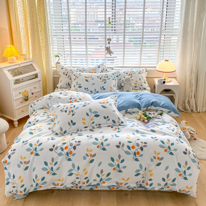 91家纺网 家纺一手货源 找家纺 宇淳国际 2023新款加厚植物羊绒四件套 浪漫早春