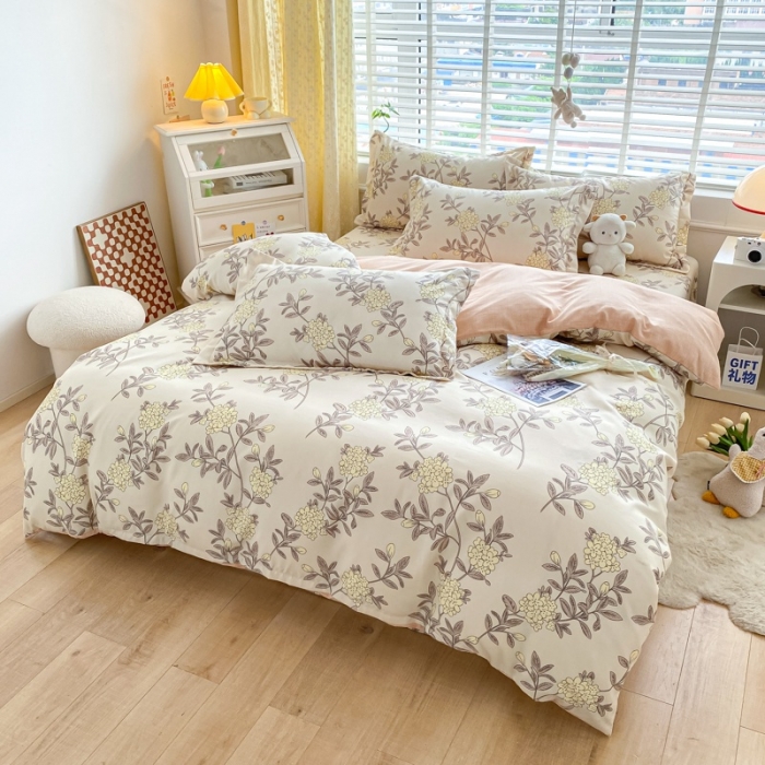 91家纺网 家纺一手货源 找家纺 宇淳国际 2023新款加厚植物羊绒四件套 岸芷汀兰