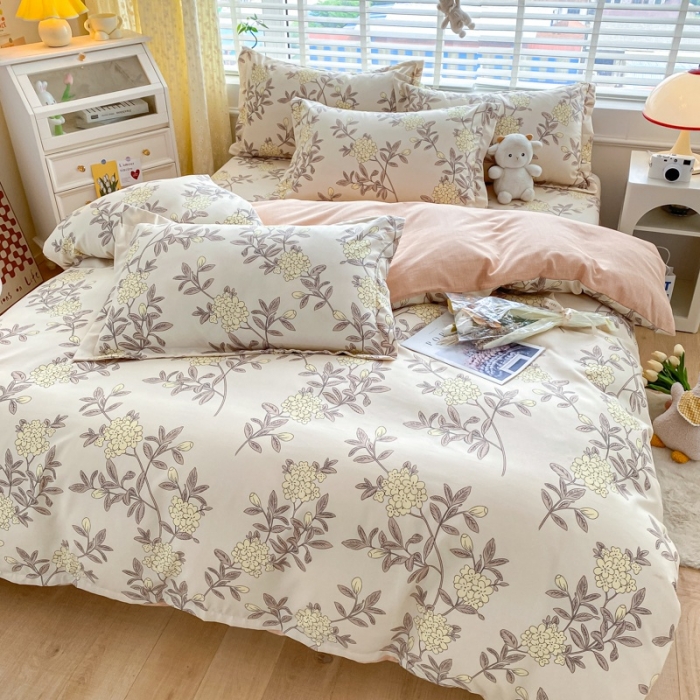 91家纺网 家纺一手货源 找家纺 宇淳国际 2023新款加厚植物羊绒四件套 岸芷汀兰