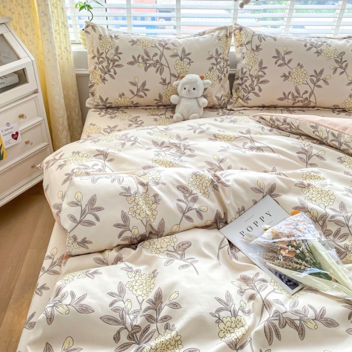 91家纺网 家纺一手货源 找家纺 宇淳国际 2023新款加厚植物羊绒四件套 岸芷汀兰