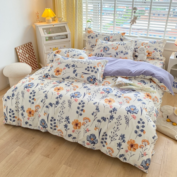 91家纺网 家纺一手货源 找家纺 宇淳国际 2023新款加厚植物羊绒四件套 诗情画意