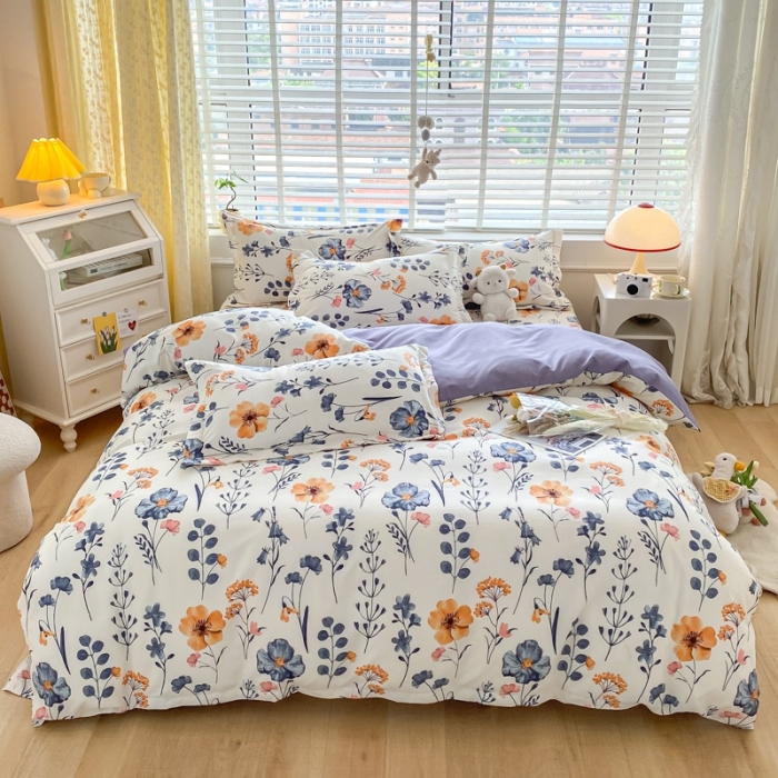 91家纺网 家纺一手货源 找家纺 宇淳国际 2023新款加厚植物羊绒四件套 诗情画意