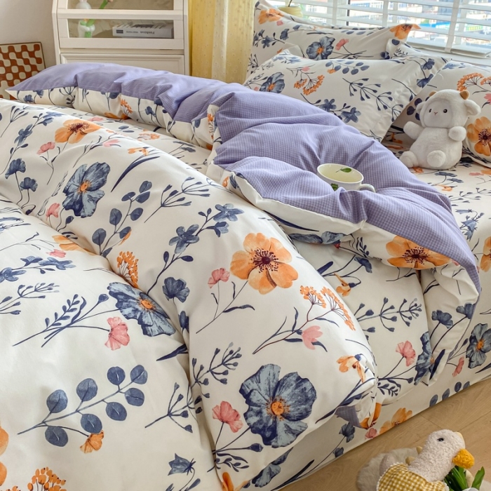 91家纺网 家纺一手货源 找家纺 宇淳国际 2023新款加厚植物羊绒四件套 诗情画意