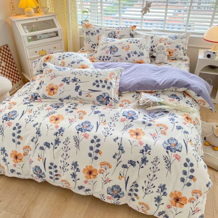 91家纺网 家纺一手货源 找家纺 宇淳国际 2023新款加厚植物羊绒四件套 诗情画意