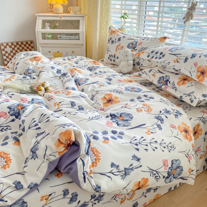 91家纺网 家纺一手货源 找家纺 宇淳国际 2023新款加厚植物羊绒四件套 诗情画意