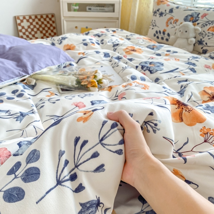 91家纺网 家纺一手货源 找家纺 宇淳国际 2023新款加厚植物羊绒四件套 诗情画意