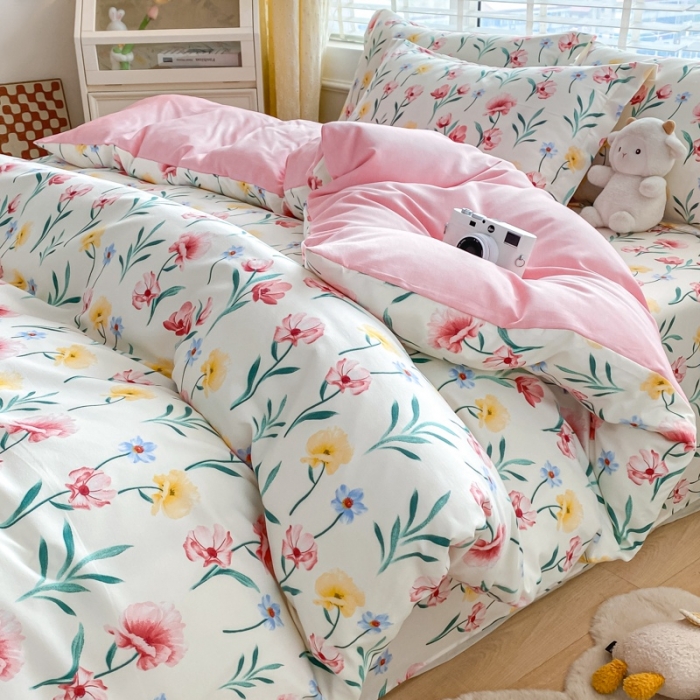 91家纺网 家纺一手货源 找家纺 宇淳国际 2023新款加厚植物羊绒四件套 夏韵公主