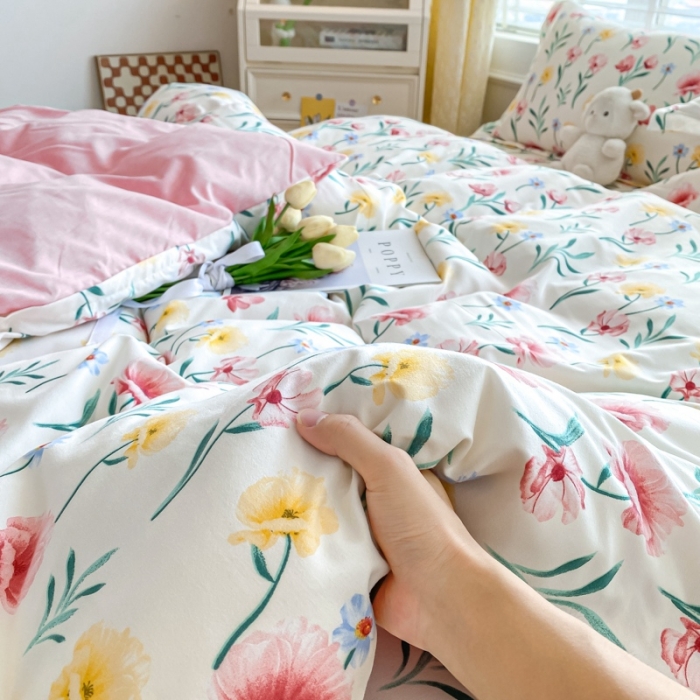 91家纺网 家纺一手货源 找家纺 宇淳国际 2023新款加厚植物羊绒四件套 夏韵公主