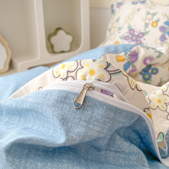 91家纺网 家纺一手货源 找家纺 宇淳国际 2023新款加厚植物羊绒四件套 爱在春天