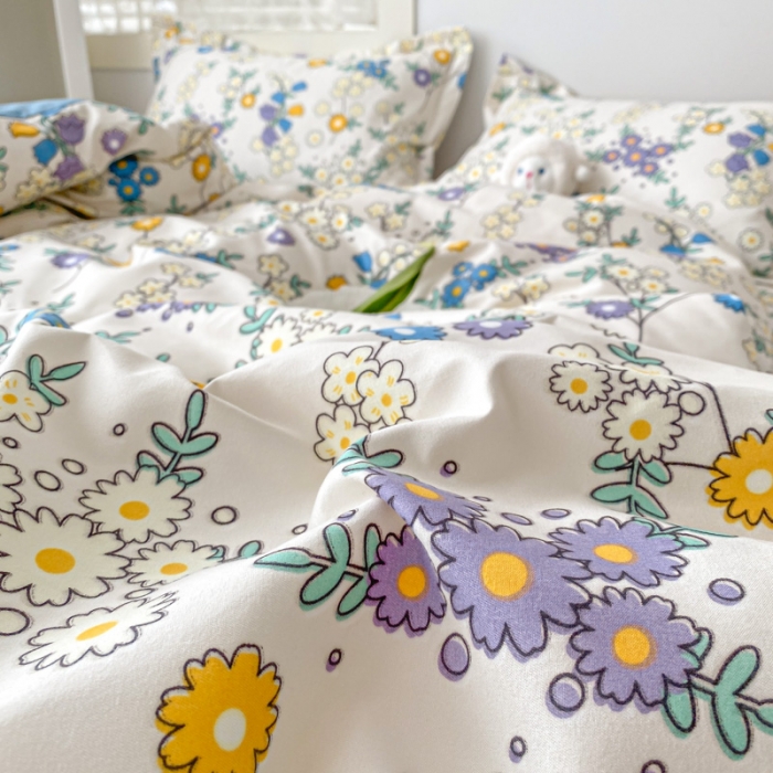 91家纺网 家纺一手货源 找家纺 宇淳国际 2023新款加厚植物羊绒四件套 爱在春天