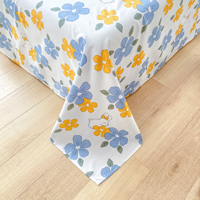 91家纺网 家纺一手货源 找家纺 宇淳国际 2023新款加厚植物羊绒四件套 春风初颜