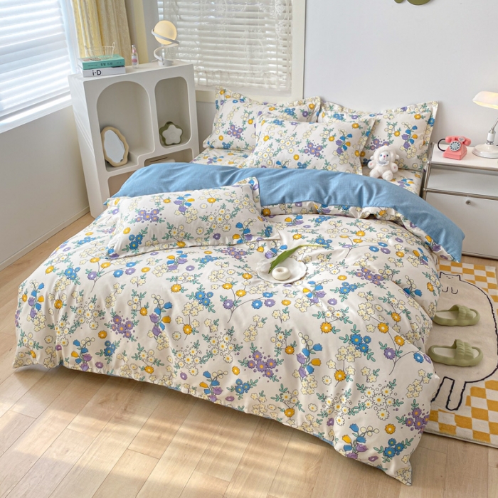 91家纺网 家纺一手货源 找家纺 宇淳国际 2023新款加厚植物羊绒四件套 爱在春天